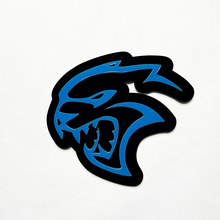 Custom 3D Badge Hellcat Dodge Fender Badges Tailgate Emblem Front Grille Badge Blue 3