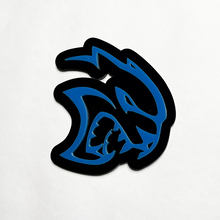 Custom 3D Badge Hellcat Dodge Fender Badges Tailgate Emblem Front Grille Badge Blue 4