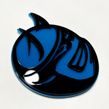Custom 3D Badge Drag Bee Demon Dodge Charger Challenger logo Fender Badges Emblem Blue and Black 5