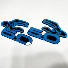 COYOTE 5.0 Fender Badges Emblem 3D Badge Black vs Blue 3