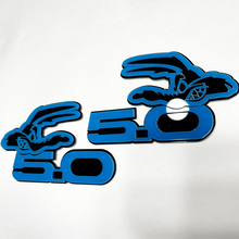 COYOTE 5.0 Fender Badges Emblem 3D Badge Black vs Blue 6