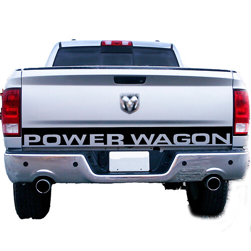 Dodge Ram 1500 Power Wagon ລົດ Tailgate Accent Vinyl Graphics stripe Sticker Decal 3
