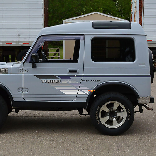 Suzuki JIMNY Turbo EPI Intercooler Vintage Retro Stripes Doors decal sticker graphics