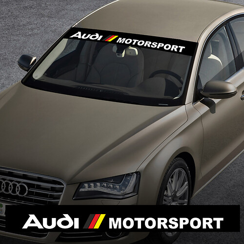 Vinyl Decals Graphic Stickers windshield Audi Motorsport sunstrip Racing