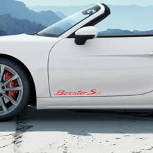 Pair Porsche Stickers Boxster S Porsche  Doors Side Decal Sticker  3