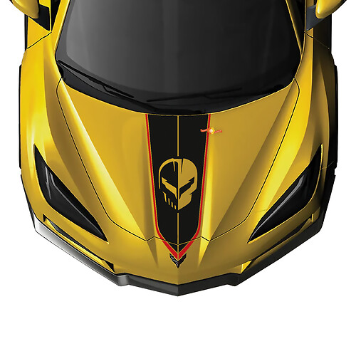 Chevy Chevrolet Corvette Jake C8 Hood 2 colors Vinyl Decal Sticker 2
