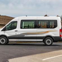 Ford Transit ଧାରା ଗ୍ରାଡିୟେଣ୍ଟ ସାଇଡ୍ ଡୋର୍ସ ଗ୍ରାଫିକ୍ସ ଭିନ୍ୟଲ୍ ଡିକାଲ୍ ସ୍ଟିକର୍ 2
 2