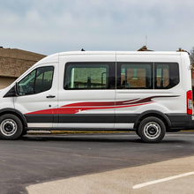Ford Transit ଧାରା ଗ୍ରାଡିୟେଣ୍ଟ ସାଇଡ୍ ଡୋର୍ସ ଗ୍ରାଫିକ୍ସ ଭିନ୍ୟଲ୍ ଡିକାଲ୍ ସ୍ଟିକର୍ 2
 3