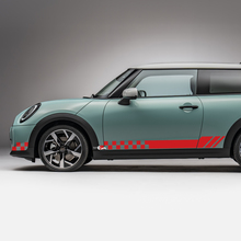 Side Racing Checkered stripes graphics decal for Mini Cooper S 5 3