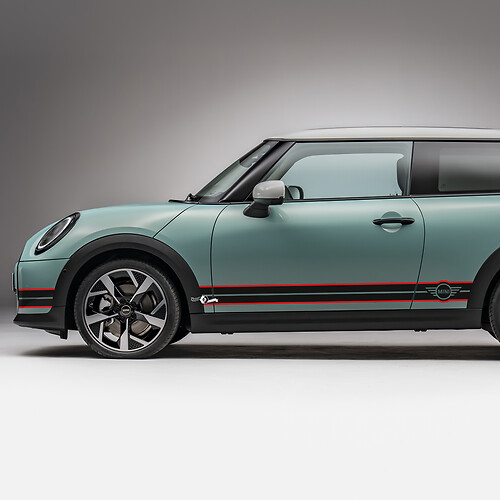 Side Racing 2 colors stripes graphics decal for Mini Cooper S
