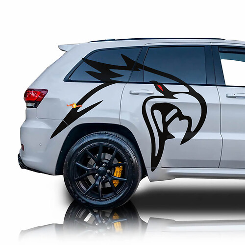 Eagle Bird Side Vinyl Decal Graphic Jeep Grand Cherokee Track Hawk