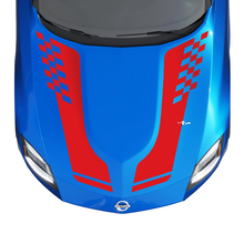Hood Checkered Stripe Decal Kit for Nissan Z Sport 3