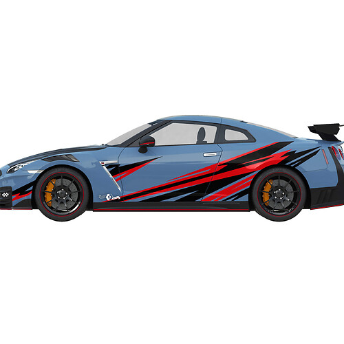 Side Graphics Nismo Style Decal Kit for Nissan GT-R