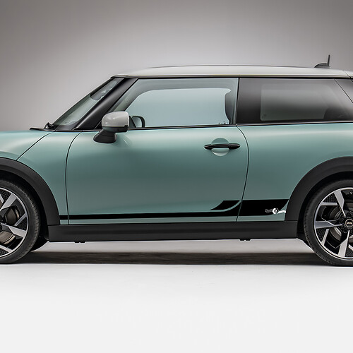 Side Racing L stripes graphics decal for Mini Cooper S
