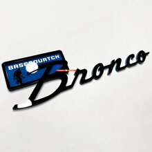 Bronco BaseSquatch Yeti Sasquatch Bigfoot Fender Badges Tailgate Emblem 3D Badge Black vs Blue 5