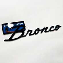 Bronco BaseSquatch Yeti Sasquatch Bigfoot Fender Badges Tailgate Emblem 3D Badge Black vs Blue 6