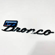 Bronco BaseSquatch Yeti Sasquatch Bigfoot Fender Badges Tailgate Emblem 3D Badge Black vs Blue 8