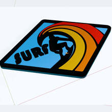 Surf Surfing Edition Fender Badges Tailgate Emblem 3D Badge 2