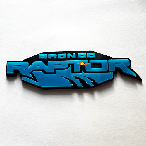 Bronco Raptor Edition Fender Badges Tailgate Emblem 3D Badge 3