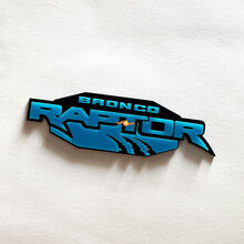 Bronco Raptor Edition Fender Badges Tailgate Emblem 3D Badge 3 8