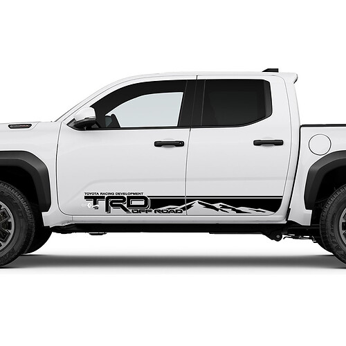 TRD off Road Mountains Side Rocker Panel Decals Stickers for Toyota Tacoma Fourth generation