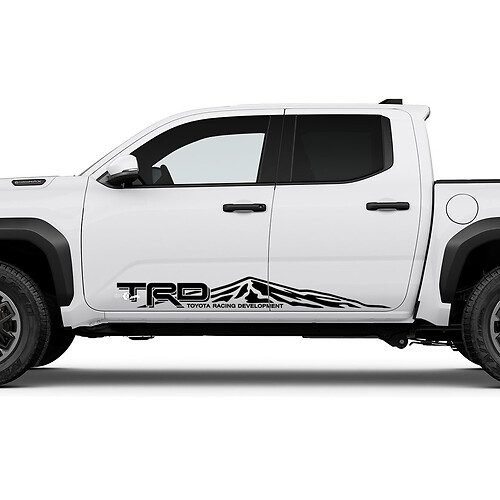TRD off Road Mountains Side Rocker Panel Decals Stickers for Toyota Tacoma 4th Gen