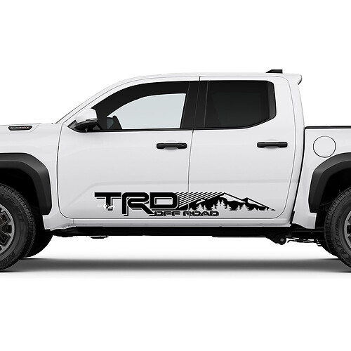 TRD off Road Mountains Forest Side Rocker Panel Decals Stickers for Toyota Tacoma 4th Gen
