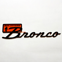 Bronco Wildtrak Fender Badges Tailgate Emblem 3D Badge Black vs Orange 2