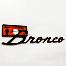 Bronco Wildtrak Fender Badges Tailgate Emblem 3D Badge Black vs Orange 4