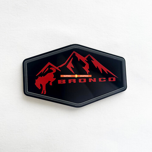 Bronco Mountains Edition Fender Badges Tailgate Emblem 3D Badge