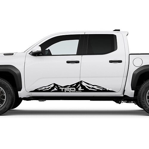 TRD Off Road Side Mountains Rocker Panel Decals Stickers for Toyota Tacoma 2