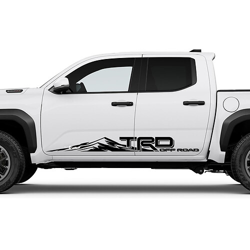 TRD Off Road Side Mountains Rocker Panel Decals Stickers for Toyota Tacoma 4