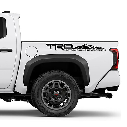 TRD off Road Mountains Bedside Truck Decals Stickers for Toyota Tacoma