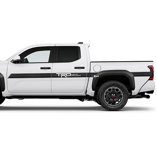 TRD off Road Doors Side Bedside Stripe Truck Decals Stickers for Toyota Tacoma 4th Gen