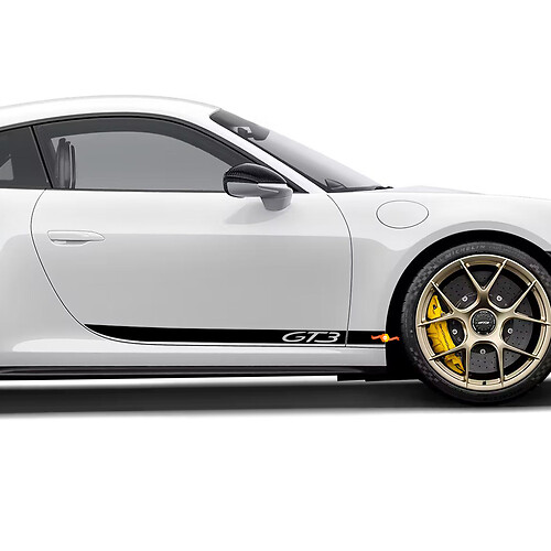 Side 911 GT3 Doors Stripes Kit Decal Sticker for Porsche 911 GT3