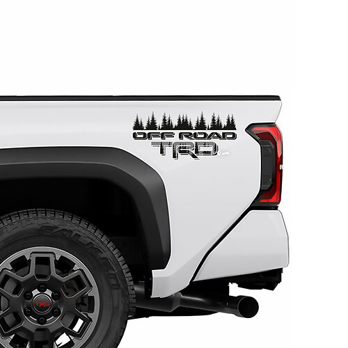 TRD off Road Doors Side Bedside Trees Truck Decals Stickers for Toyota Tacoma 4th Gen