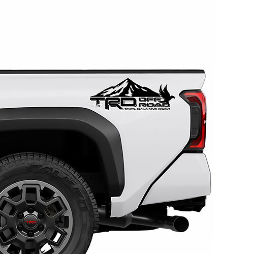 TRD off Road Mountains Bird Doors Side Bedside Truck Decals Stickers for Toyota Tacoma 4th Gen

