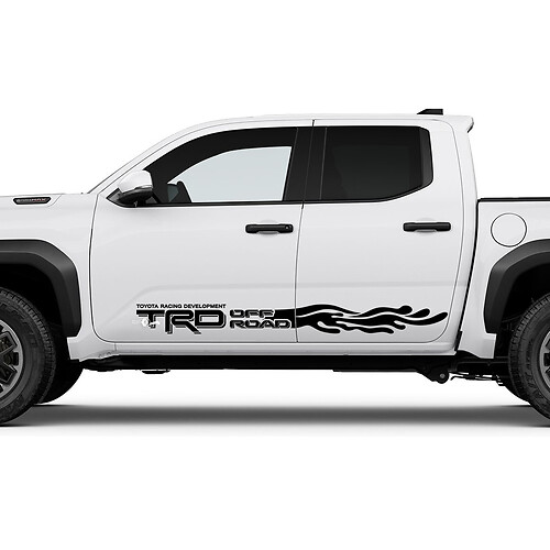TRD Off Road Side Wave Rocker Panel Decals Stickers for Toyota Tacoma 2