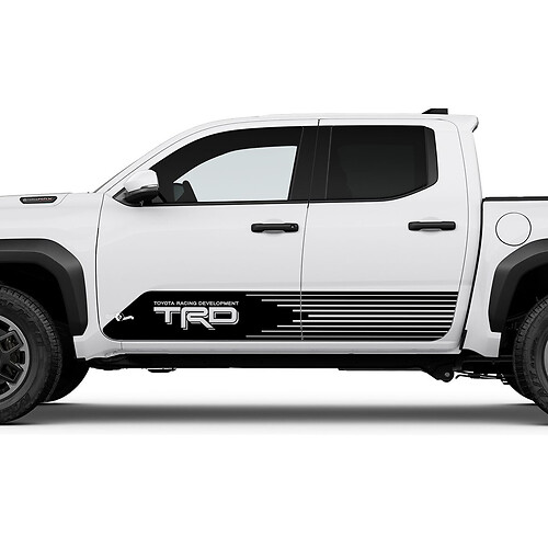 TRD Off Road Side Racing Stripes Rocker Panel Decals Stickers for Toyota Tacoma
