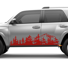 Mountains Trees Side Doors Panel Decals Stickers for Toyota 4Runner 2
