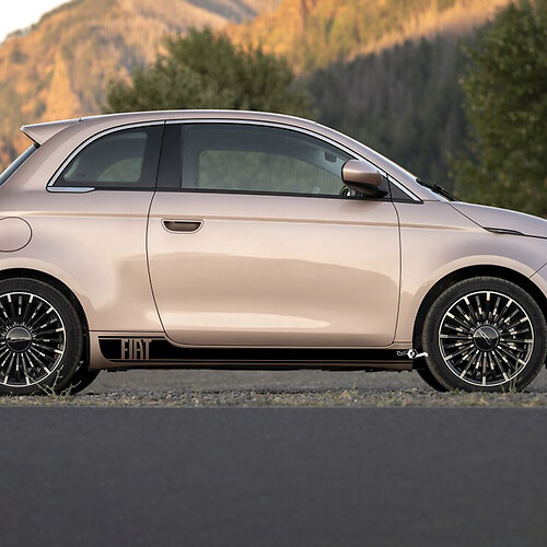 Rocker Panel Stripe Decal side Graphics stripes for Fiat 500