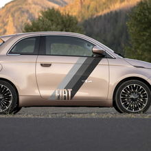 Door Flag Stripe Decal side Graphics stripes for Fiat 500 2