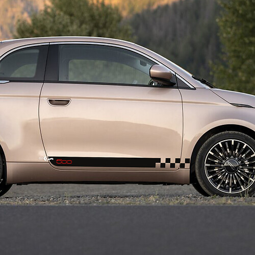 Rocker Panel Stripe Decal side Graphics stripes for Fiat 500 5