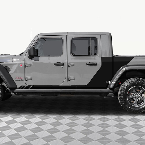 Rear Side Doors Vinyl decal sticker fit Jeep Gladiator 2