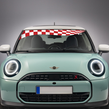 Windshield Checkered Flag Stripe Vinyl graphics decal Sticker for Mini Cooper S 3
