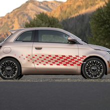 Doors checkered flag Decal side Graphics stripes for Fiat 500 3