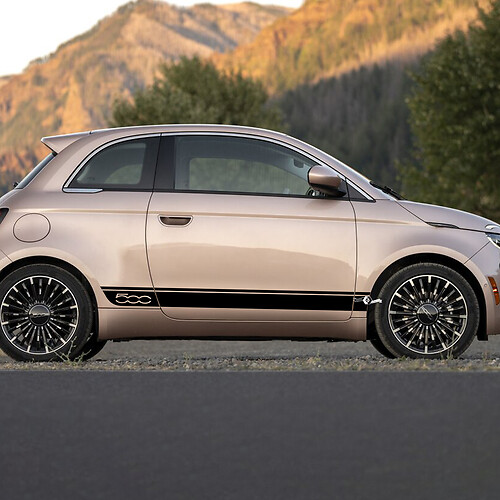 Rocker Panel Doors Decal side Graphics stripes for Fiat 500