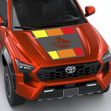 TRD Mountains Vintage Retro Heritage Stripes Wrap Hood decal Sticker for Toyota Tacoma 4th gen 2