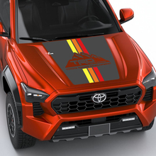 TRD Mountains Vintage Retro Heritage Stripes Hood decal Sticker for Toyota Tacoma 4th gen 2