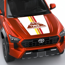 TRD Mountains Vintage Retro Heritage Stripes Hood decal Sticker for Toyota Tacoma 4th gen 3
